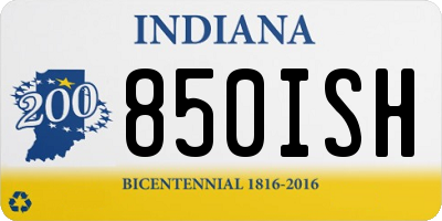 IN license plate 850ISH