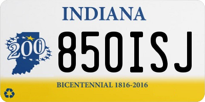IN license plate 850ISJ