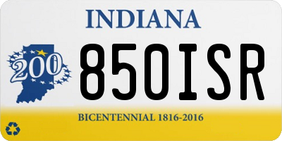 IN license plate 850ISR