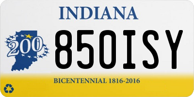 IN license plate 850ISY