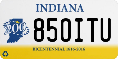IN license plate 850ITU