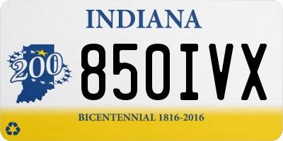 IN license plate 850IVX