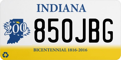 IN license plate 850JBG