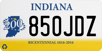 IN license plate 850JDZ