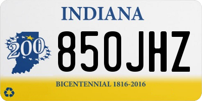 IN license plate 850JHZ