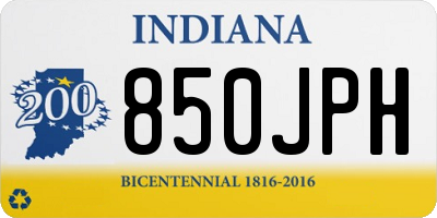 IN license plate 850JPH