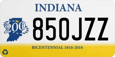 IN license plate 850JZZ