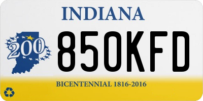 IN license plate 850KFD