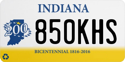 IN license plate 850KHS