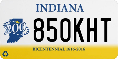 IN license plate 850KHT