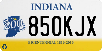 IN license plate 850KJX