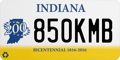 IN license plate 850KMB
