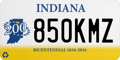 IN license plate 850KMZ