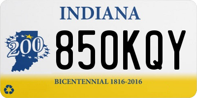 IN license plate 850KQY
