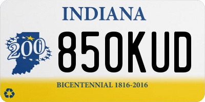 IN license plate 850KUD