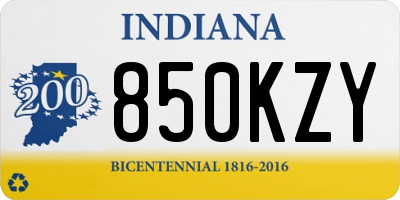 IN license plate 850KZY