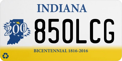 IN license plate 850LCG