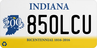 IN license plate 850LCU