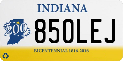 IN license plate 850LEJ