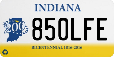 IN license plate 850LFE