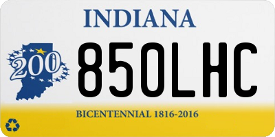 IN license plate 850LHC