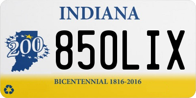 IN license plate 850LIX