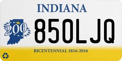 IN license plate 850LJQ