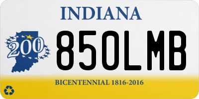 IN license plate 850LMB
