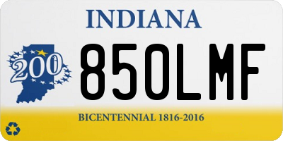 IN license plate 850LMF