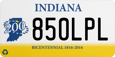 IN license plate 850LPL
