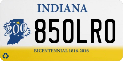 IN license plate 850LRO
