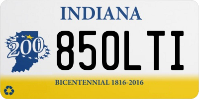 IN license plate 850LTI