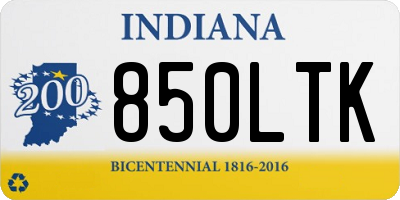IN license plate 850LTK