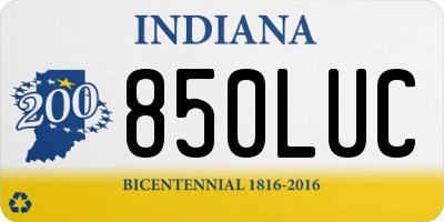 IN license plate 850LUC