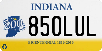 IN license plate 850LUL