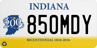IN license plate 850MDY