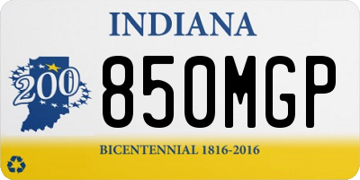 IN license plate 850MGP