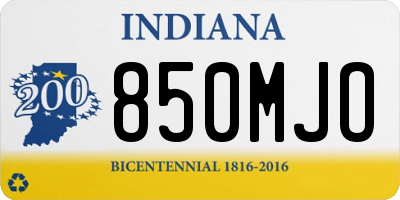 IN license plate 850MJO