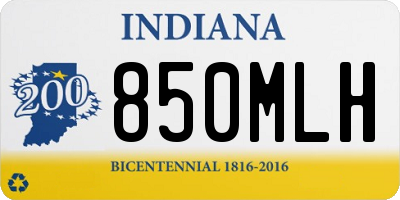 IN license plate 850MLH