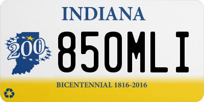 IN license plate 850MLI