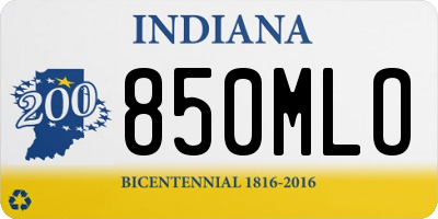 IN license plate 850MLO