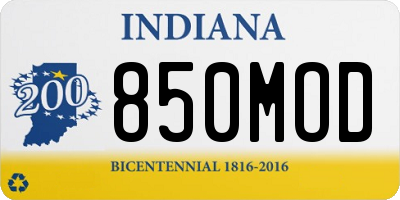 IN license plate 850MOD