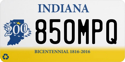 IN license plate 850MPQ
