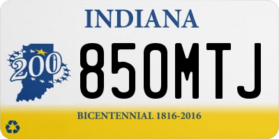 IN license plate 850MTJ