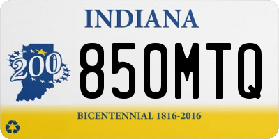 IN license plate 850MTQ