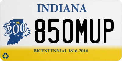 IN license plate 850MUP