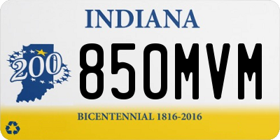 IN license plate 850MVM