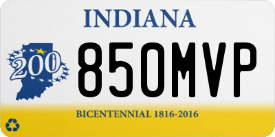 IN license plate 850MVP