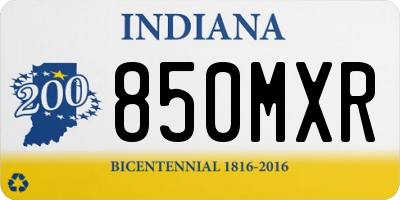 IN license plate 850MXR