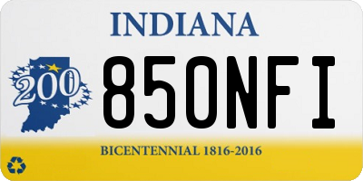 IN license plate 850NFI